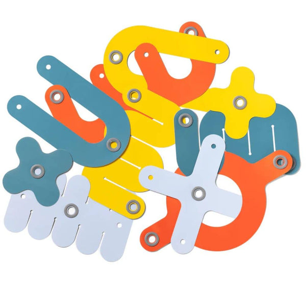 Makedo kreatives Formenset für Kinder mit bunten, flexiblen Formen zum Basteln und Selbermachen