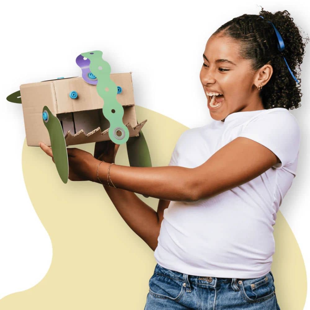 Makedo kreatives Formenset Kinder mit bunten Kunststoffteilen für kreative Bastelprojekte