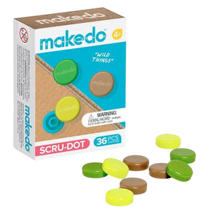 Scru-Dot Makedo Wild Things Set mit bunten Bauteilen zur kreativen Gestaltung von Bastelprojekten