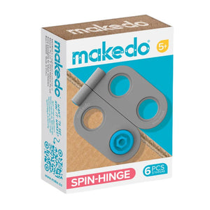 Makedo Spin-Scharnier-Set 6-tlg. in Verpackung für kreative Bauprojekte und Kinder ab 5 Jahren