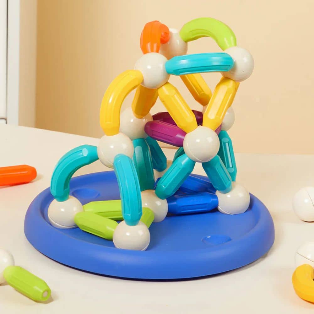 Mideer Magnetspielzeug für Kinder in einem bunten Eimer mit 60 Teilen für kreatives Spielen