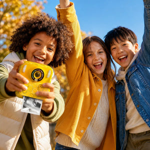 Kinderkamera mit Sofortdruck - PixiPrint Smiley World, Gelb (ab 3 Jahren)