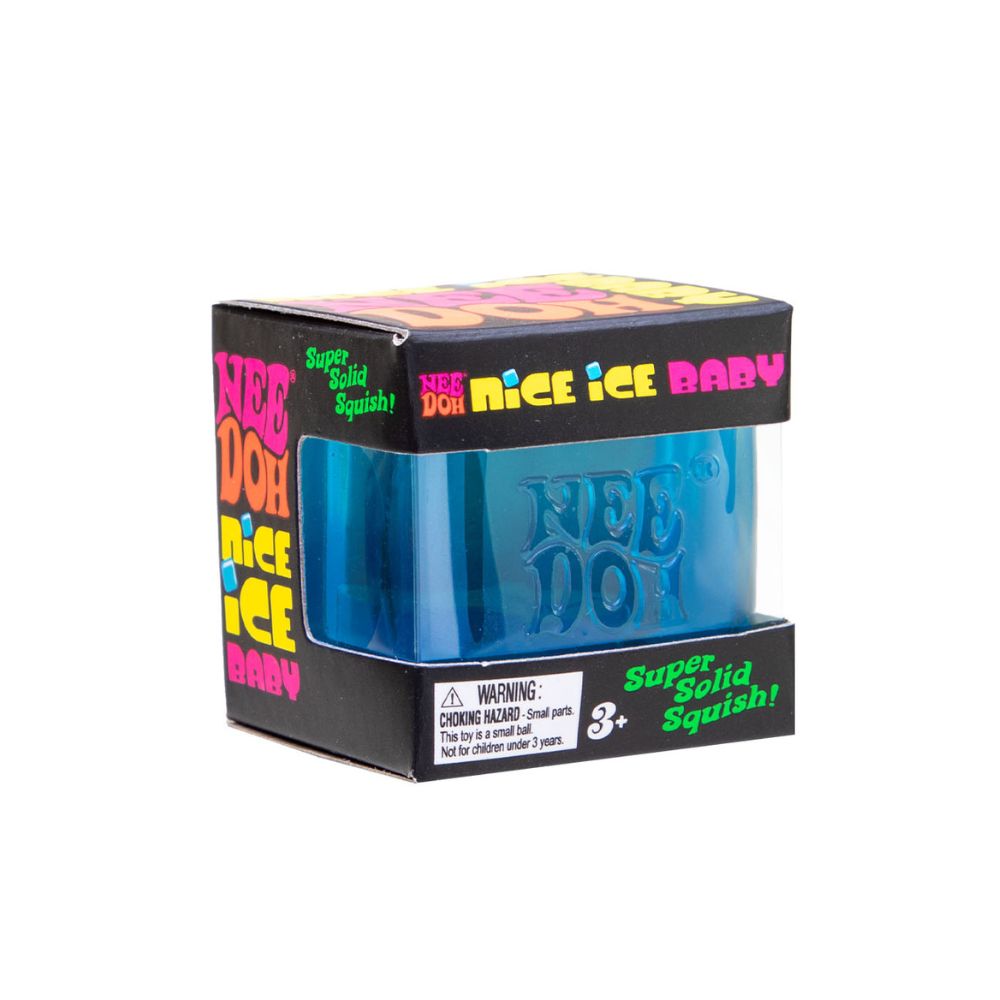 Schylling Needoh Nice Ice Baby farbige progressive Spielzeugwürfel in Blau, Lila und Pink