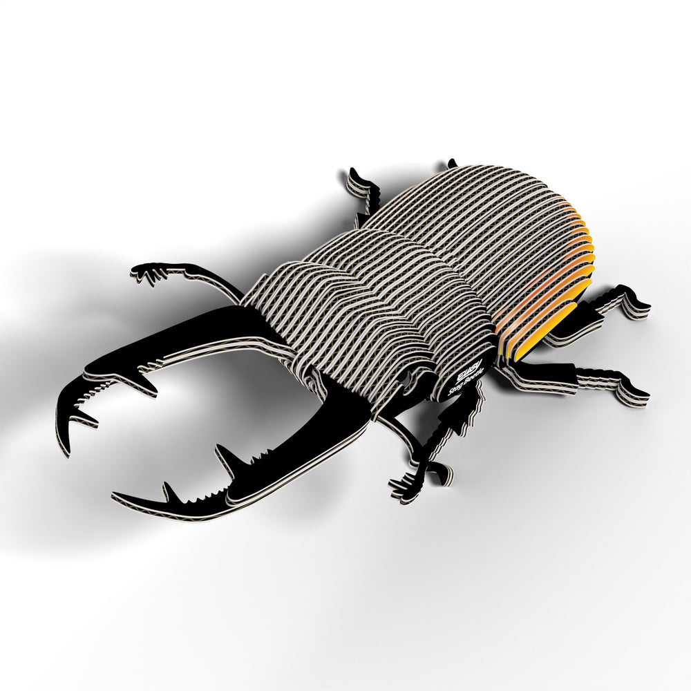 Öko Puzzle 3D Hirschkäfer von Eugy, farbenfrohes Design für kreatives Spielen und Lernen