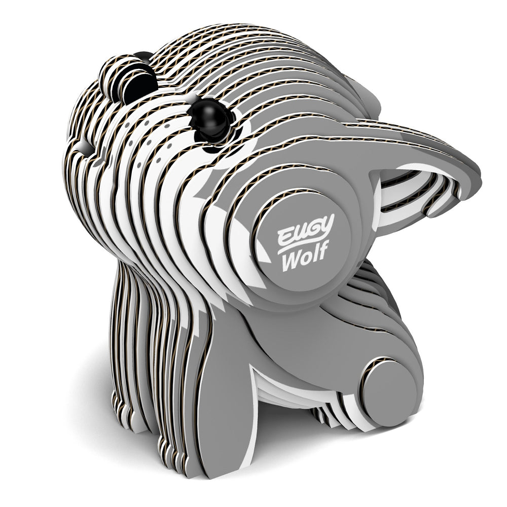 Öko-Puzzle 3D Wolf von Eugy mit einzigartigem Design und nachhaltigen Materialien