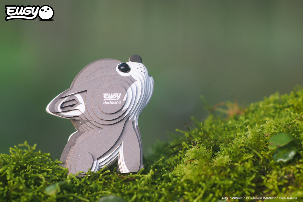 Öko-Puzzle 3D Wolf von Eugy mit einzigartigem Design und nachhaltigen Materialien