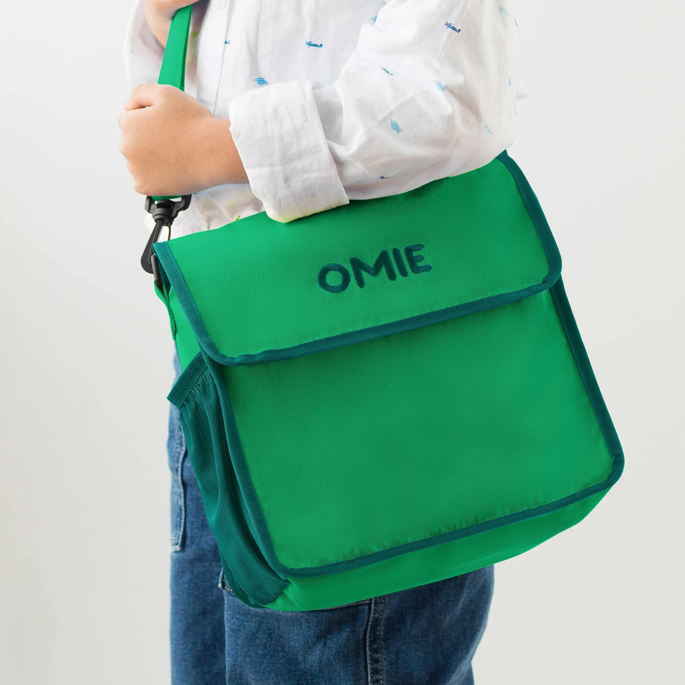 Lunchbag OmieTote – Green von OMIE grüne Lunchbag mit verstellbarem Schulterriemen und klappbarem Deckel