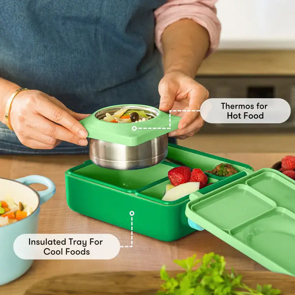 Lunchbox mit Thermoskanne OmieBox – Apfelgrün
