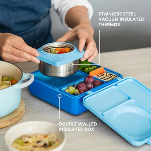 Lunchbox mit Thermoskanne OmieBox – Blue Sky