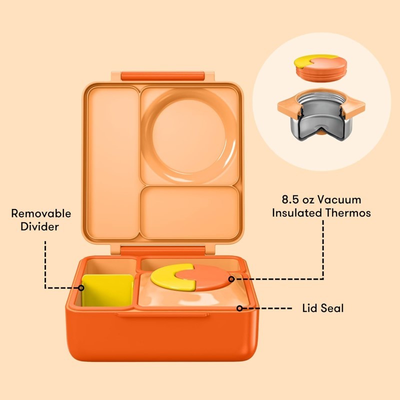 Lunchbox mit Thermoskanne OmieBox – Poppy Orange