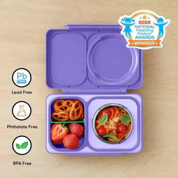 Lunchbox mit Thermosbehälter OmieBox Up – Galaxy Purple