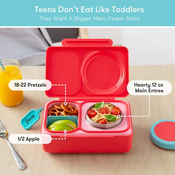 Lunchbox mit Thermosbehälter OmieBox Up – Cherry Pink