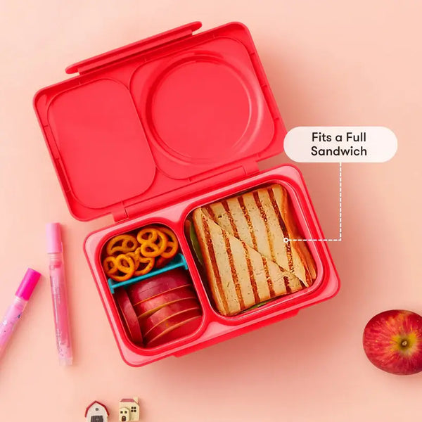 Lunchbox mit Thermosbehälter OmieBox Up – Cherry Pink
