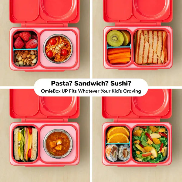 Lunchbox mit Thermosbehälter OmieBox Up – Cherry Pink