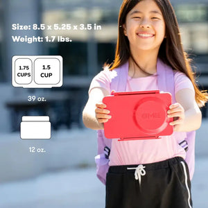 Lunchbox mit Thermosbehälter OmieBox Up – Cherry Pink