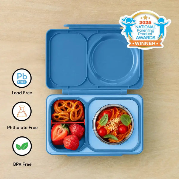 Lunchbox mit Thermosbehälter OmieBox Up – Cosmic Blue