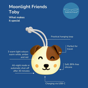 Nachtlicht zum Aufhängen - Moonlight Friends Hund Toby (ab Geburt)