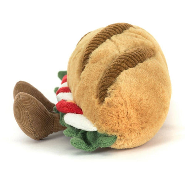 Plüsch Baguette Caprese von Jellycat mit bunten Gemüseapplikationen für Kinder zum Kuscheln