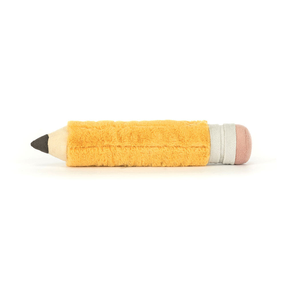 Jellycat Plüsch Lustiger Bleistift 21 cm Kuscheliges gelbes Plüschtier in Bleistiftform