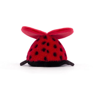 Jellycat Plüsch-Marienkäfer Loulou Love 13 cm rote und schwarze weiche Kuschelfigur