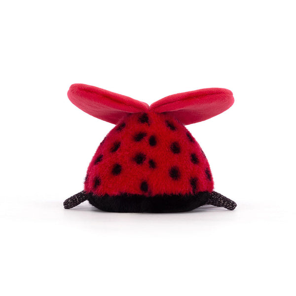 Jellycat Plüsch-Marienkäfer Loulou Love 13 cm rote und schwarze weiche Kuschelfigur