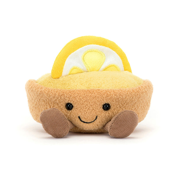 Jellycat Plüsch-Zitronentarte 11 cm weiches Kuscheltier mit freundlichem Gesicht