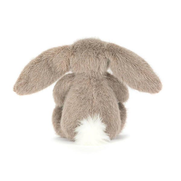 Plüschhase Flufflet Fawn von Jellycat mit langen Ohren und weichem Fell von hinten