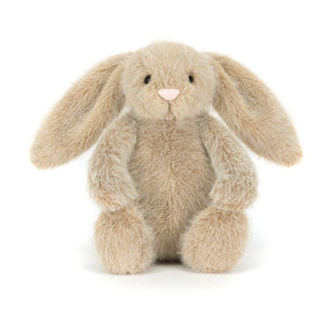 Jellycat Plüschhase Flufflet Oat in sanften Pastellfarben mit langen Ohren und weichem Fell