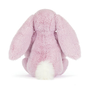 Jellycat Plüschhase LUX mit Blumenöhrchen in Rosa, ideal zum Kuscheln und Spielen