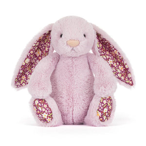 Jellycat Plüschhase LUX mit Blumenöhrchen in sanftem Rosa für Kinder zum Kuscheln