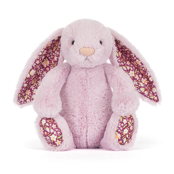 Jellycat Plüschhase LUX mit Blumenöhrchen in sanftem Rosa für Kinder zum Kuscheln