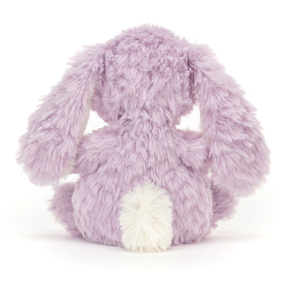 Jellycat Plüschhase – Miniatur Lavendel 15 cm Kuschelweicher flauschiger lila Stoffhase mit weißen Schwanz