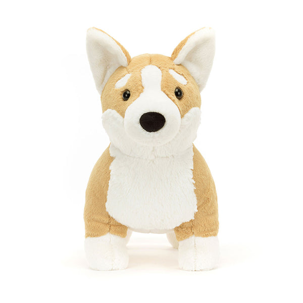 Jellycat Plüschhund Corgi Betty 34 cm kuscheliges braun-weißes Stofftier zum Spielen und Sammeln