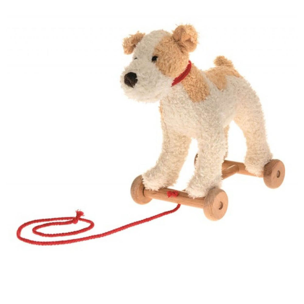 Egmont Toys Plüschhund zum Ziehen auf Rollen mit weichem Fell für Kinder