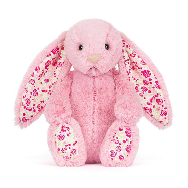 Jellycat Plüschkaninchen LUX mit Blumenöhrchen in rosa, ideal zum Kuscheln und Spielen