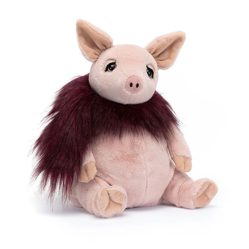Jellycat Plüschschwein mit Boaschal 28 cm weiches Kuscheltier für Kinder und Sammler