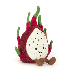 Jellycat Plüsch-Drachenfrucht 22 cm Kuscheltier mit freundlichem Gesicht und weichen Beinen