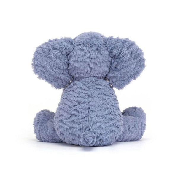 Jellycat Plüsch-Elefant – Blau 27 cm Kuscheltier von hinten mit weichem Fell
