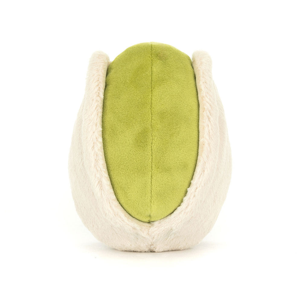 Jellycat Kuscheltier Plüsch Pistazie 14 cm mit niedlichem Gesicht und weichen braunen Füßen