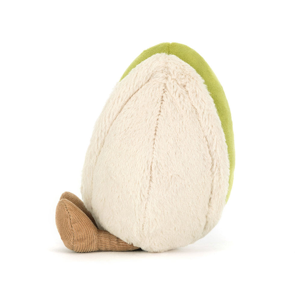 Jellycat Kuscheltier Plüsch Pistazie 14 cm mit niedlichem Gesicht und weichen braunen Füßen