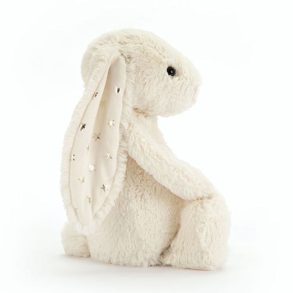 Jellycat Plüschkaninchen – Sternenohren Cremefarben 31 cm sitzend mit weichem Fell und glänzenden Sternenohren