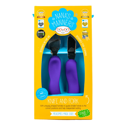 Besteck Messer Gabel STUFE 3 – Lila