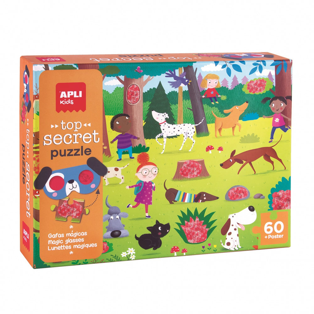 Puzzle mit Zauberbrille – Hunde 4+ - Tublu.de