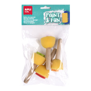 Schaumstoffstempel mit Holzgriff - Tublu.de