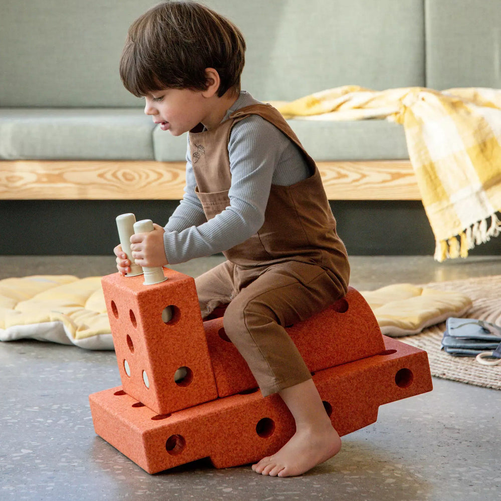 Kreative Bausteine zur Förderung der Grobmotorik Curiosity Set – orange 10w1 - Tublu.de