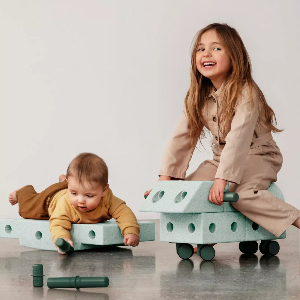 Kreative Bausteine zur Förderung der Grobmotorik Explorer Set – mint 15w1 - Tublu.de