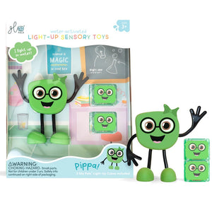 Badefigur Pippa – Set mit zwei Sensorikwürfeln, die im Wasser leuchten - Tublu.de