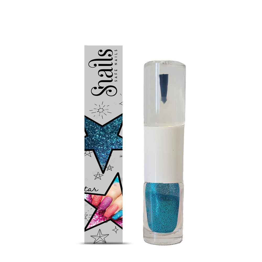 2in1 Glitzer Nagellack Magic Dust - Blau