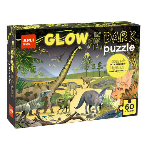 Im Dunkeln leuchtendes Puzzle – Dinosaurier 4+ - Tublu.de