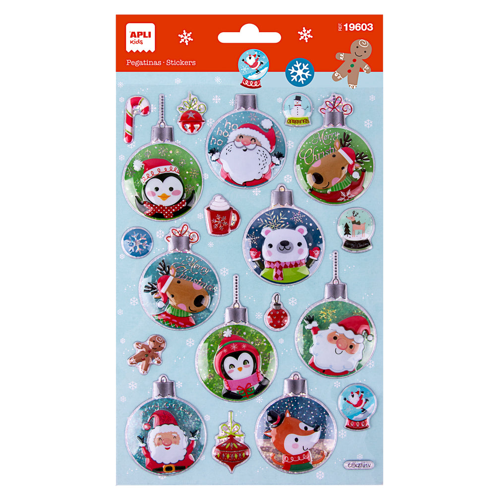 Weihnachtsaufkleber – Weihnachtskugeln, Weihnachtsmann - Tublu.de